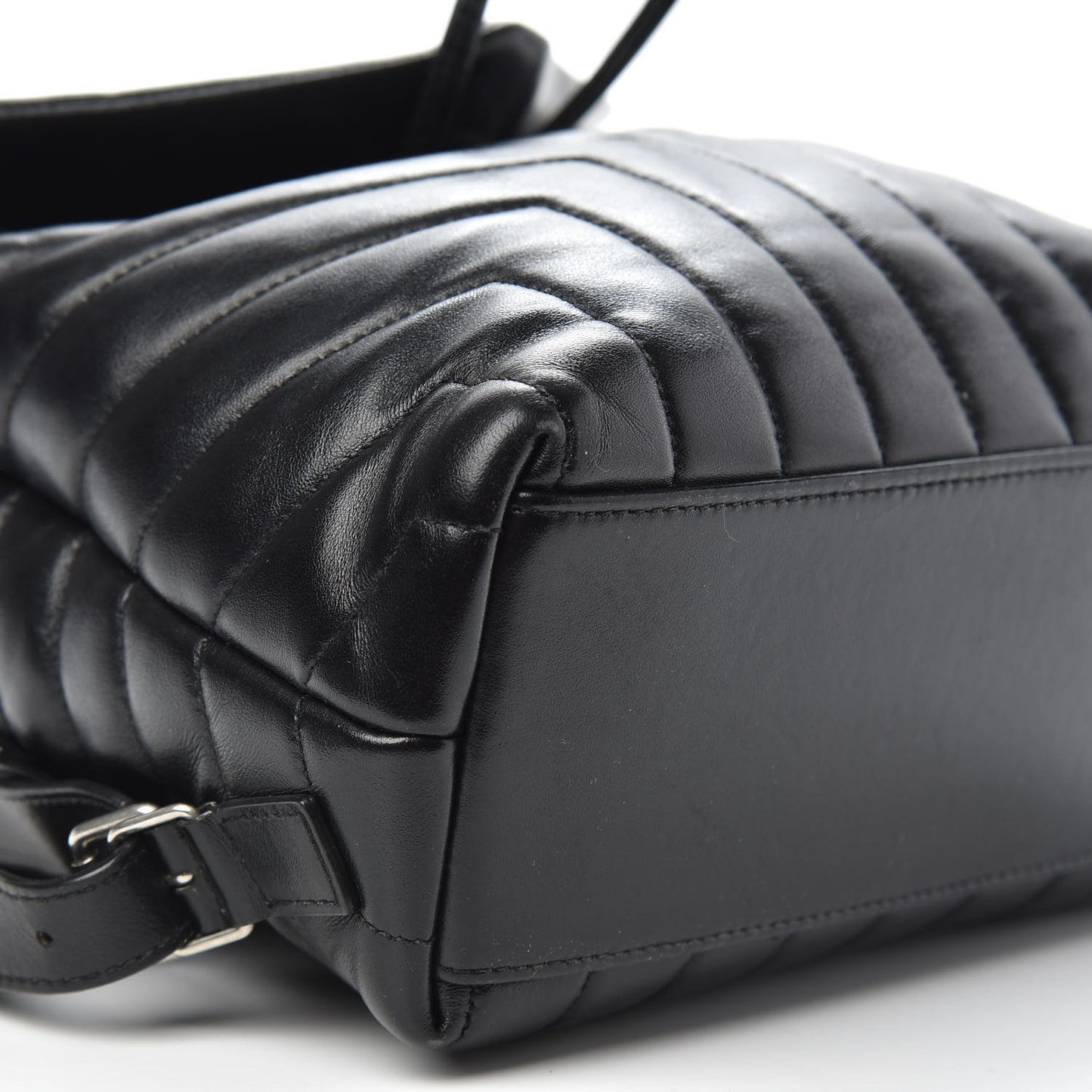 Calfskin Y Quilted Monogram Small Loulou Backpack Black