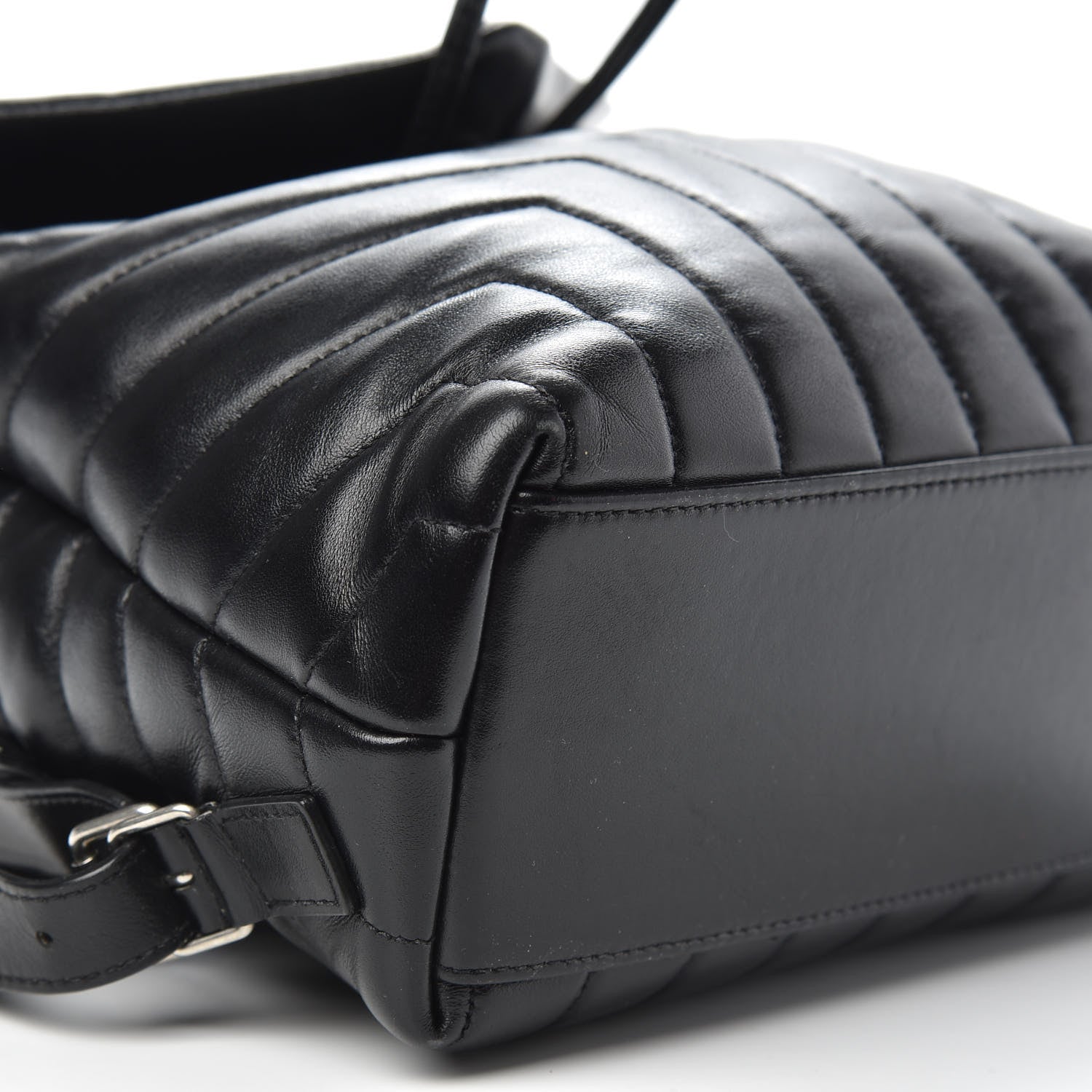 Saint Laurent Calfskin Y Quilted Monogram Small Loulou Backpack Black 9 of 11