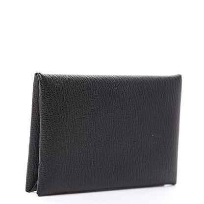 Hermes Chevre Mysore Calvi Card Case Black 3 of 8