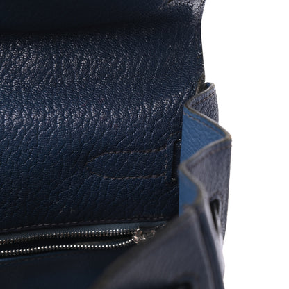 Hermes Chevre De Coromandel Kelly Retourne 35 Bleu De Prusse 14 of 41