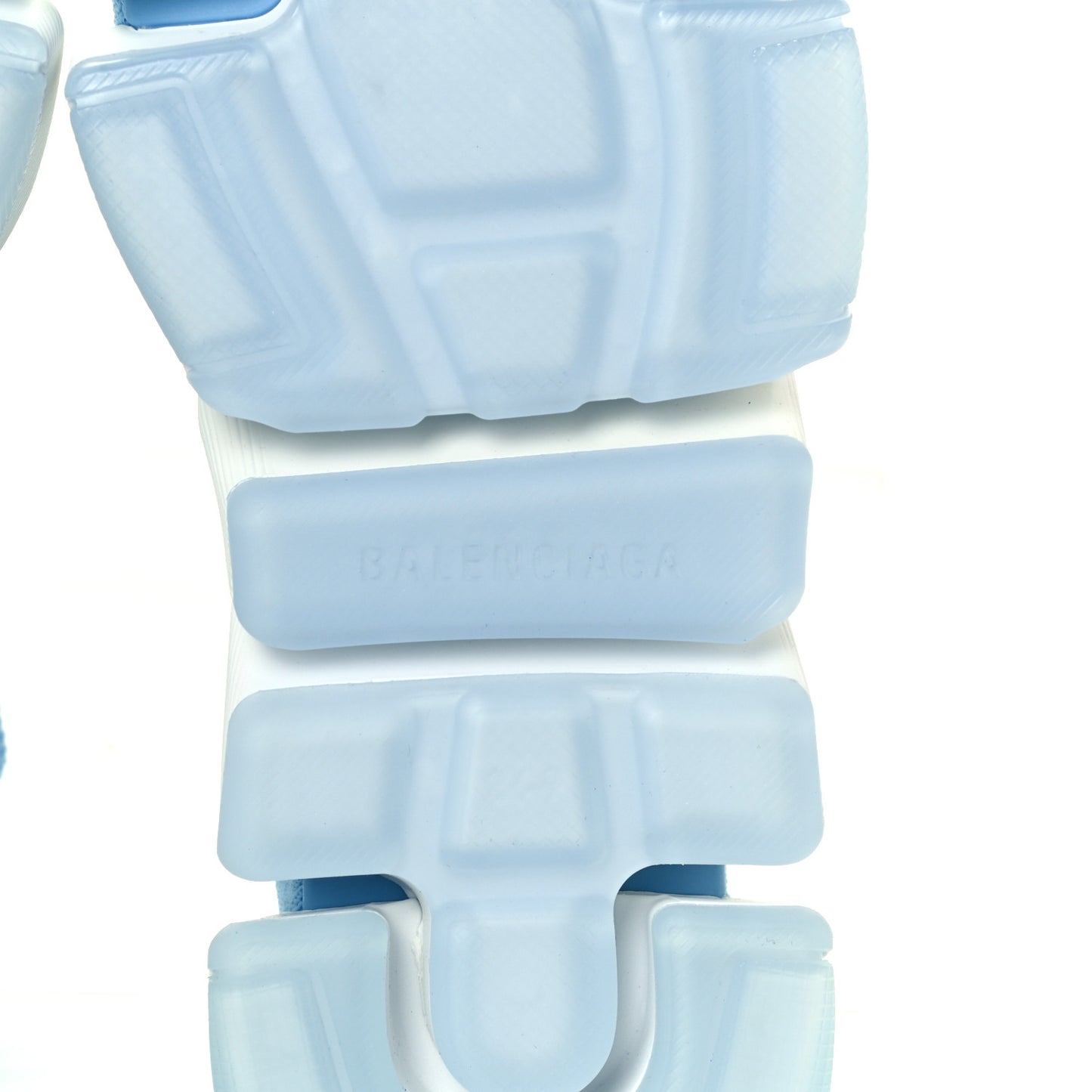 Technical 3D Recycled Knit Bi-Color Speed 2.0 Transparent Sole Sneakers 36 Blue White Transparent Blue