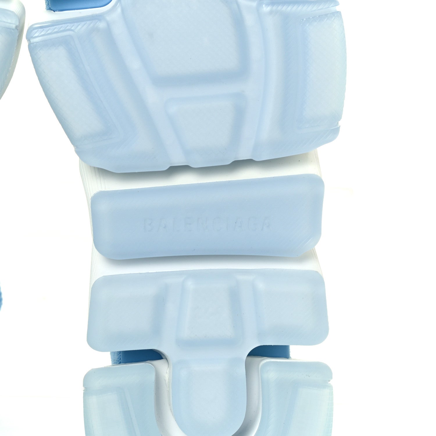 Balenciaga Technical 3D Recycled Knit Bi-Color Speed 2.0 Transparent Sole Sneakers 36 Blue White Transparent Blue 8 of 11