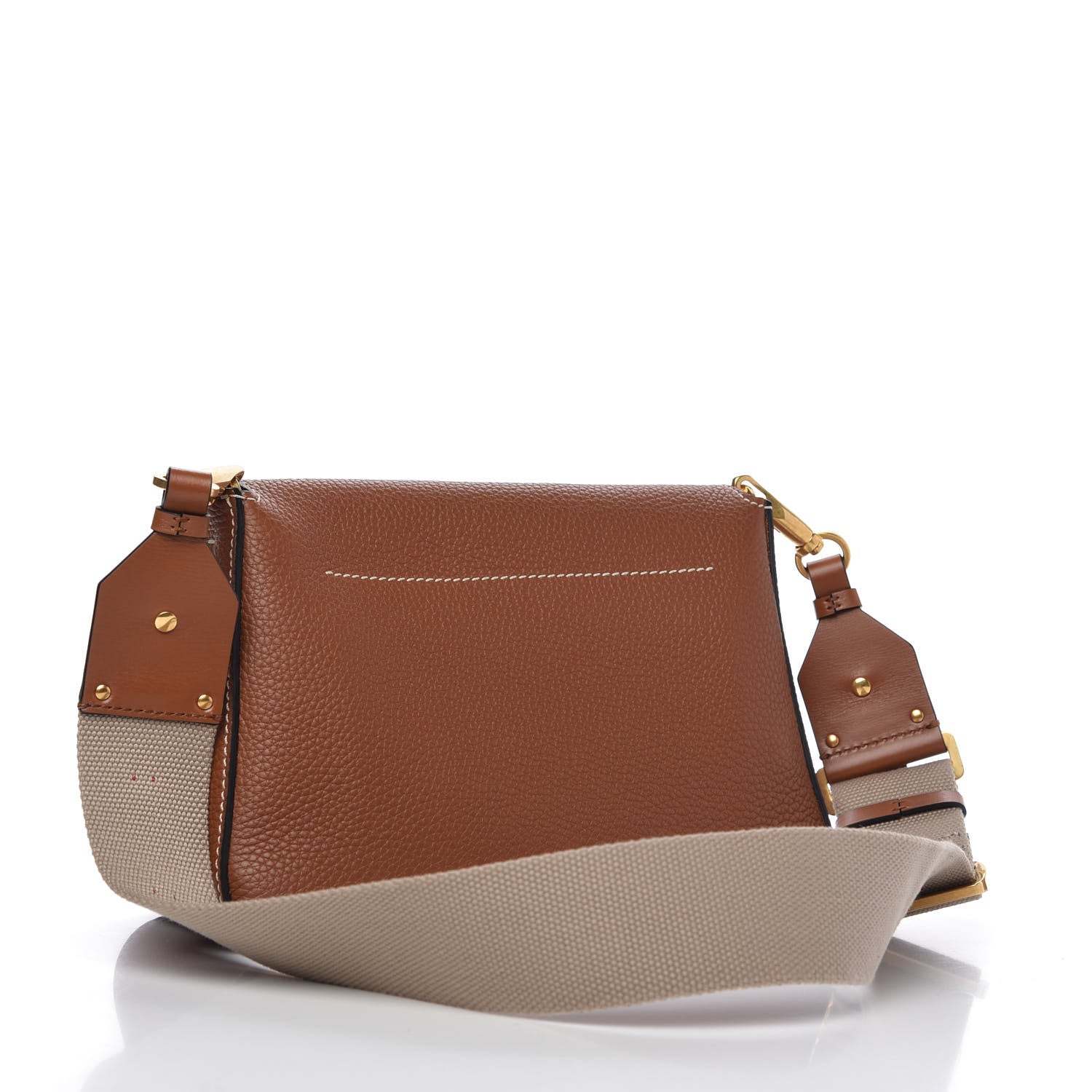Valentino Garavani Pebbled Calfskin Small VRing Shoulder Bag Saddle Brown 3 of 11