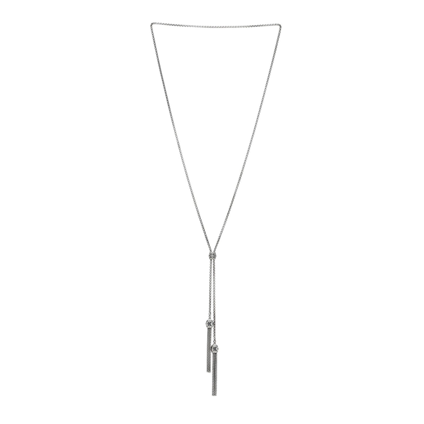 Sterling Silver Diamond Renaissance Tassel Necklace