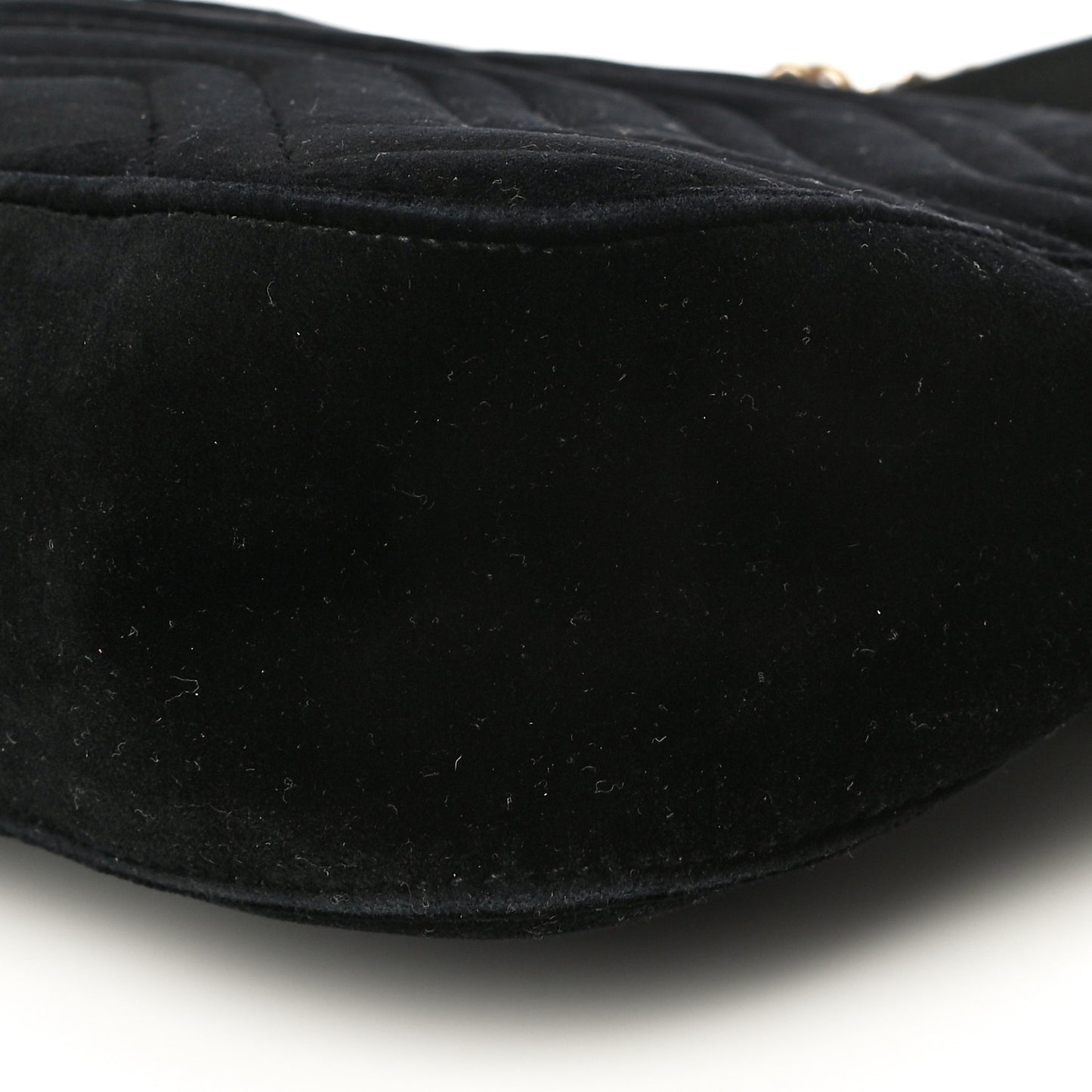 Velvet Matelasse Medium GG Marmont Shoulder Bag Black