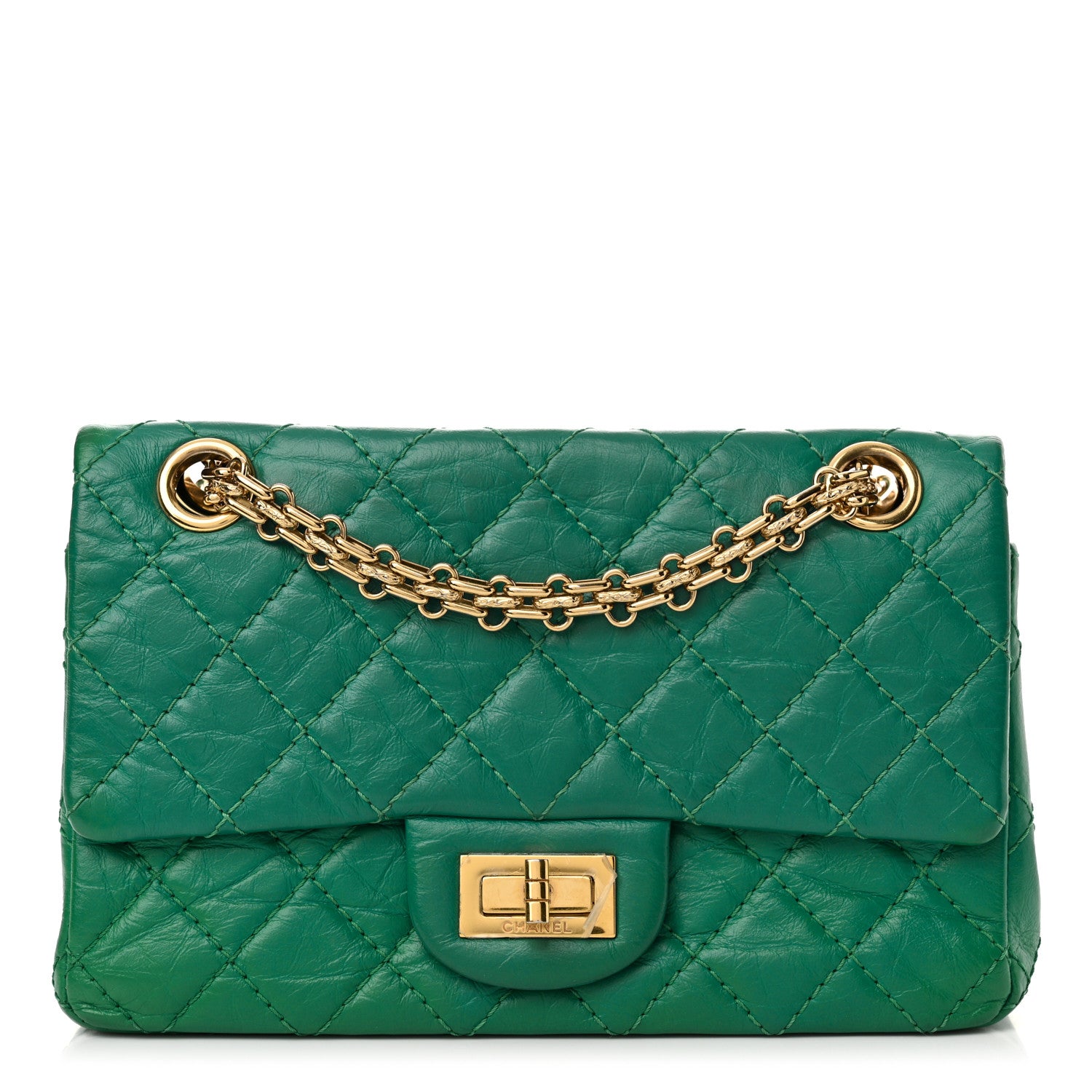 Chanel Aged Calfskin Quilted 2.55 Reissue Mini Flap Green 1 of 10