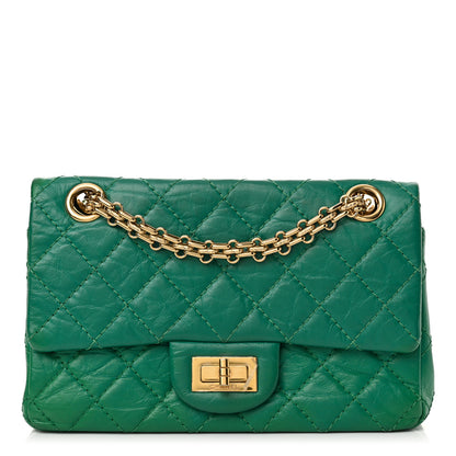 Chanel Aged Calfskin Quilted 2.55 Reissue Mini Flap Green 1 of 10