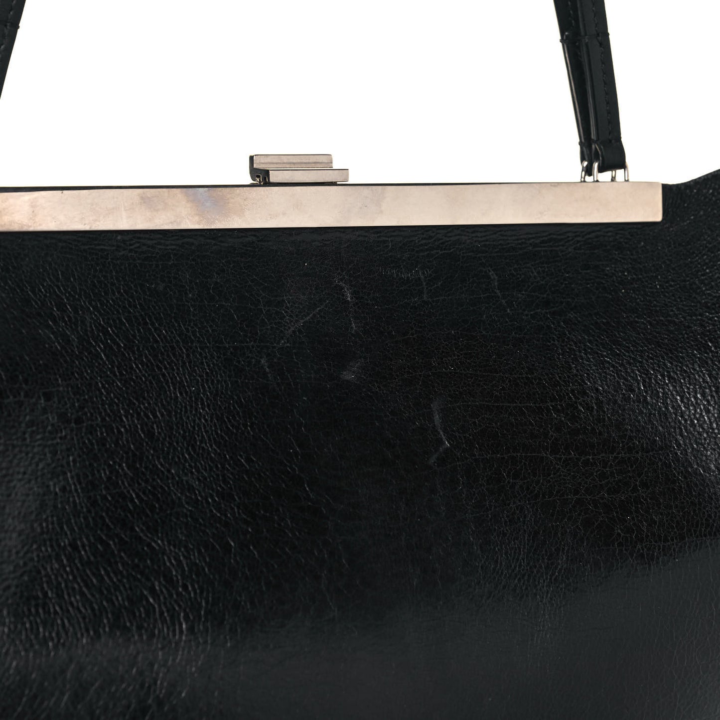 Calfskin Large Clasp Cabas Black