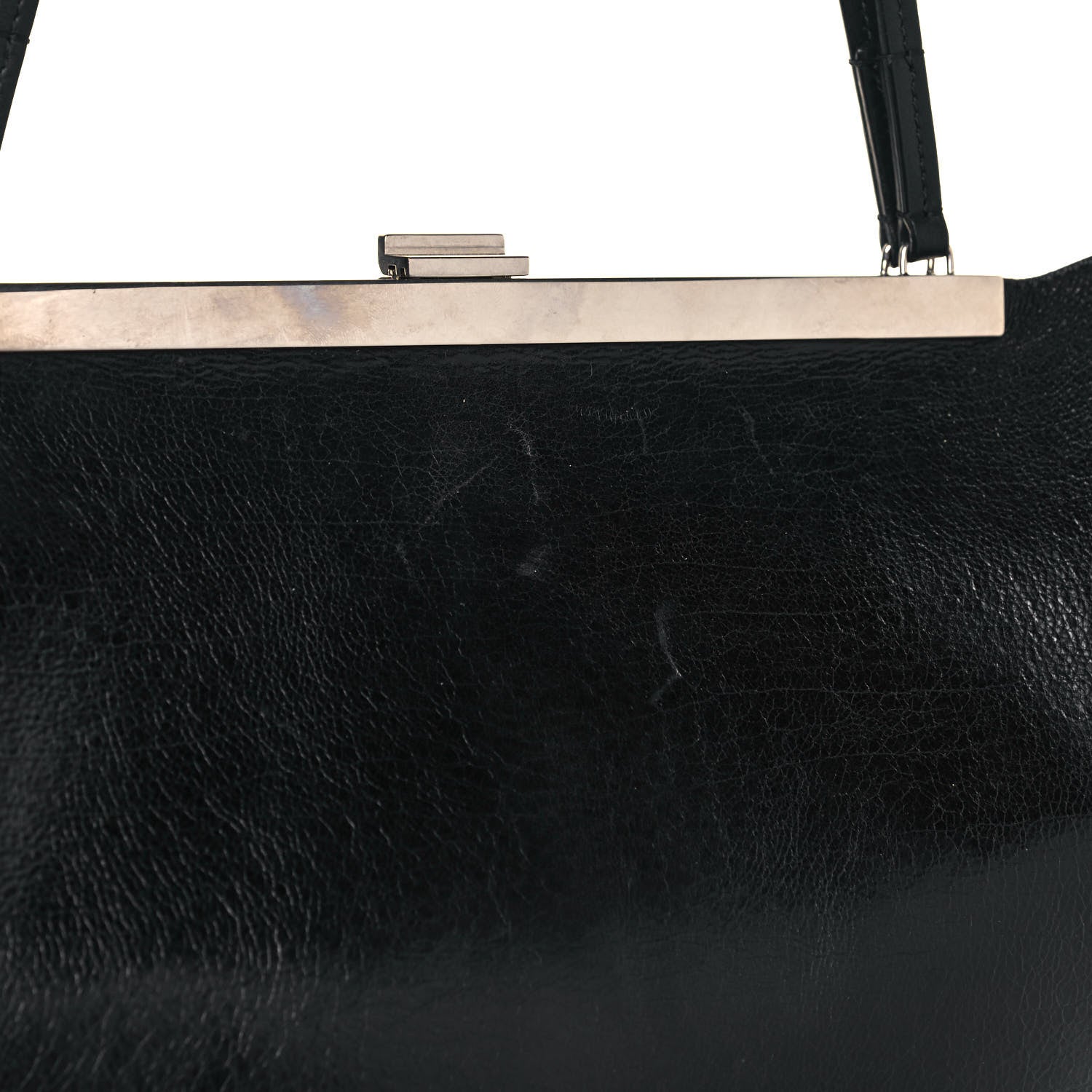 Celine Calfskin Large Clasp Cabas Black 18 of 19