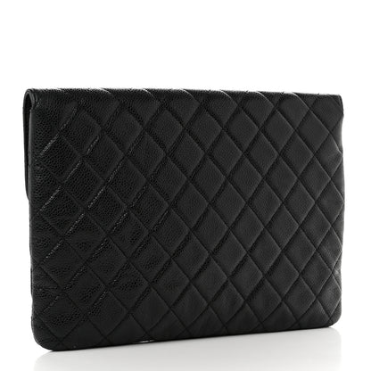 Chanel Caviar Quilted Medium Golden Class Pouch Black 3 of 7