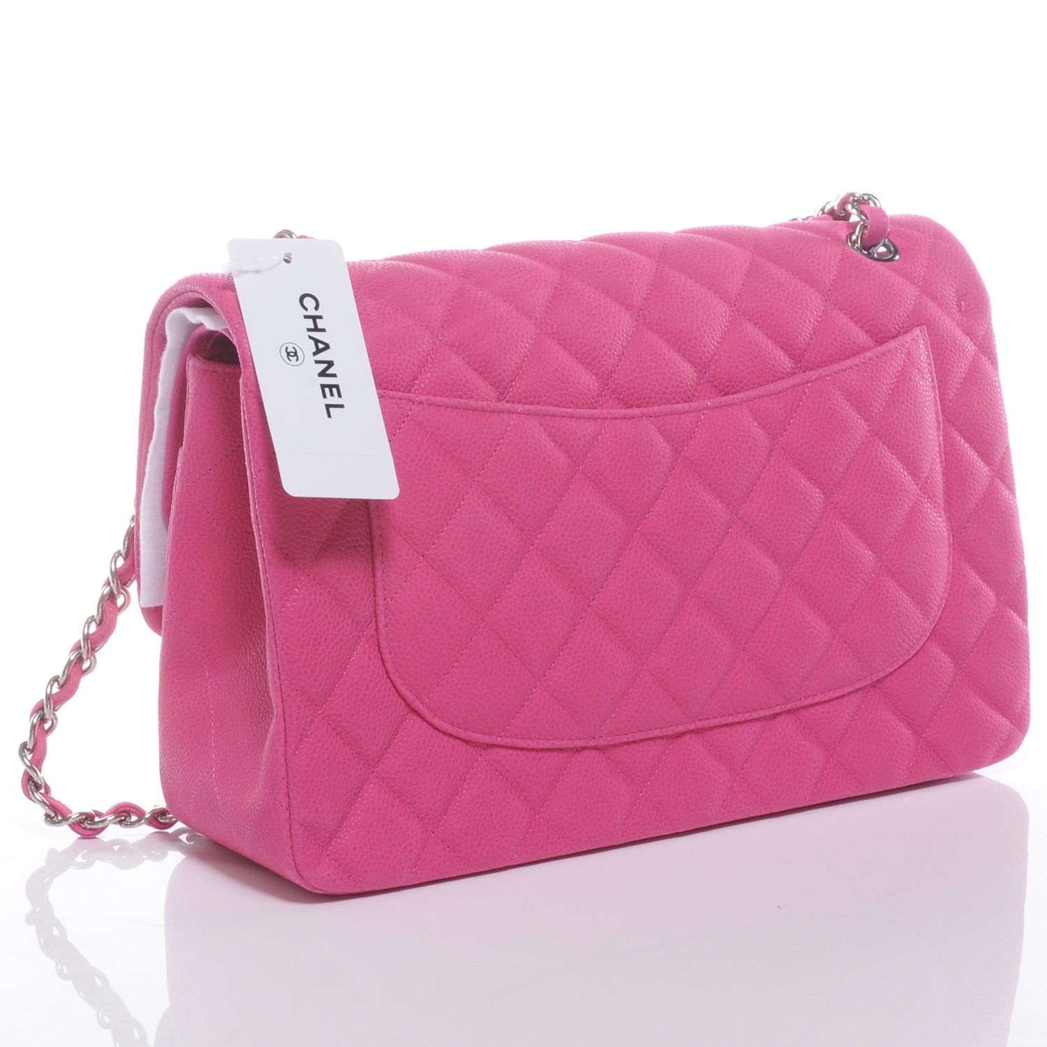 Chanel Iridescent Caviar Jumbo Double Flap Hot Pink 3 of 8