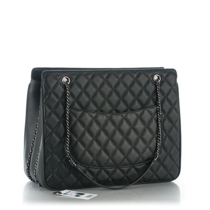 Chanel Calfskin Quilted Frame In Chain Tote Black 3 of 9