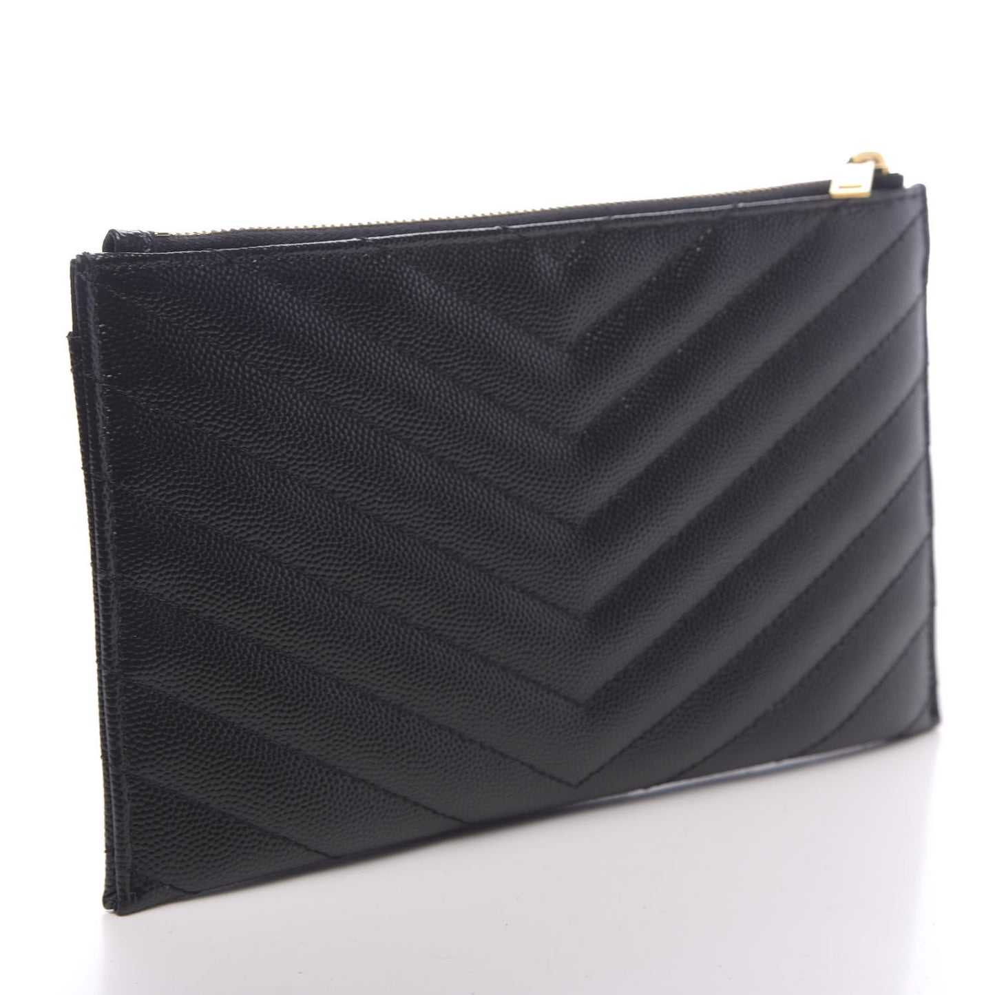 Grain De Poudre Chevron Monogram Bill Pouch Black