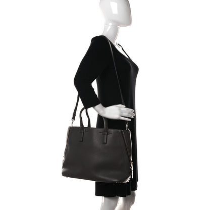 Tom Ford Pebbled Calfskin Medium Jennifer Zip Tote Graphite 2 of 9