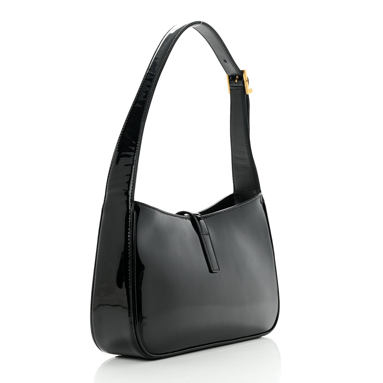 Saint Laurent Patent Le 5 A 7 Hobo Black 3 of 13