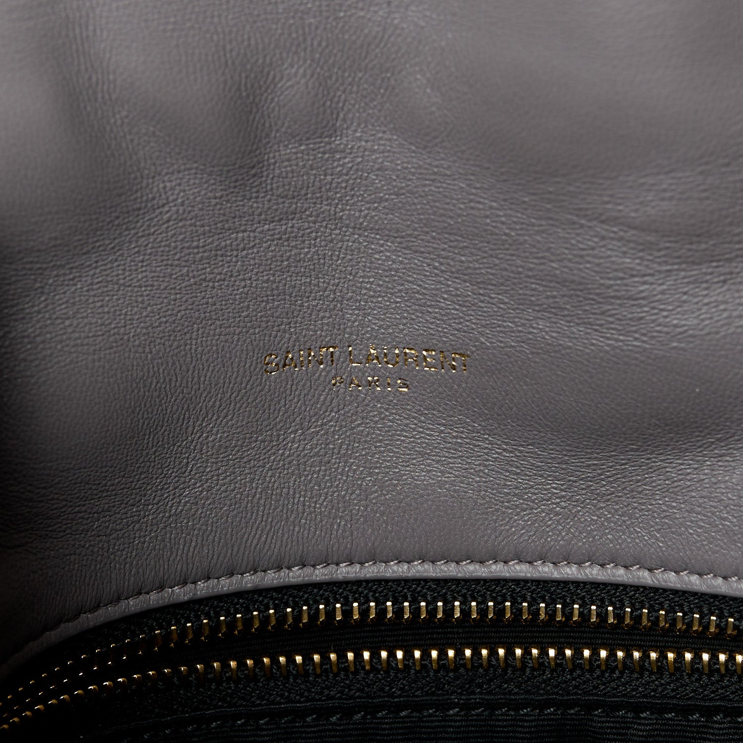 Saint Laurent Lambskin Quilted Toy Loulou Puffer Monogram Chain Satchel Fog 7 of 11