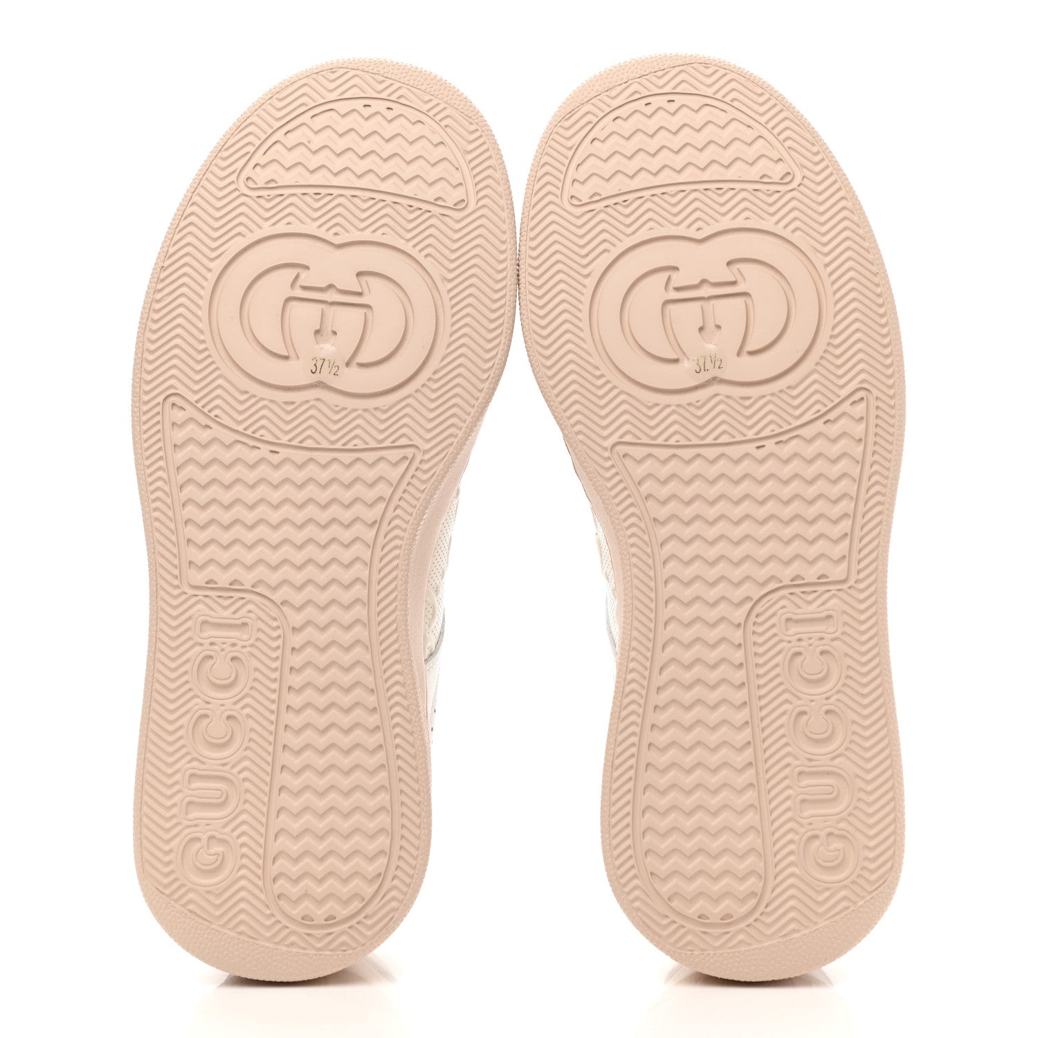 Gucci Calfskin GG Tennis Embossed Womens Platform 55mm Sneakers 37.5 White 5 of 7