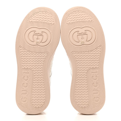 Gucci Calfskin GG Tennis Embossed Womens Platform 55mm Sneakers 37.5 White 5 of 7
