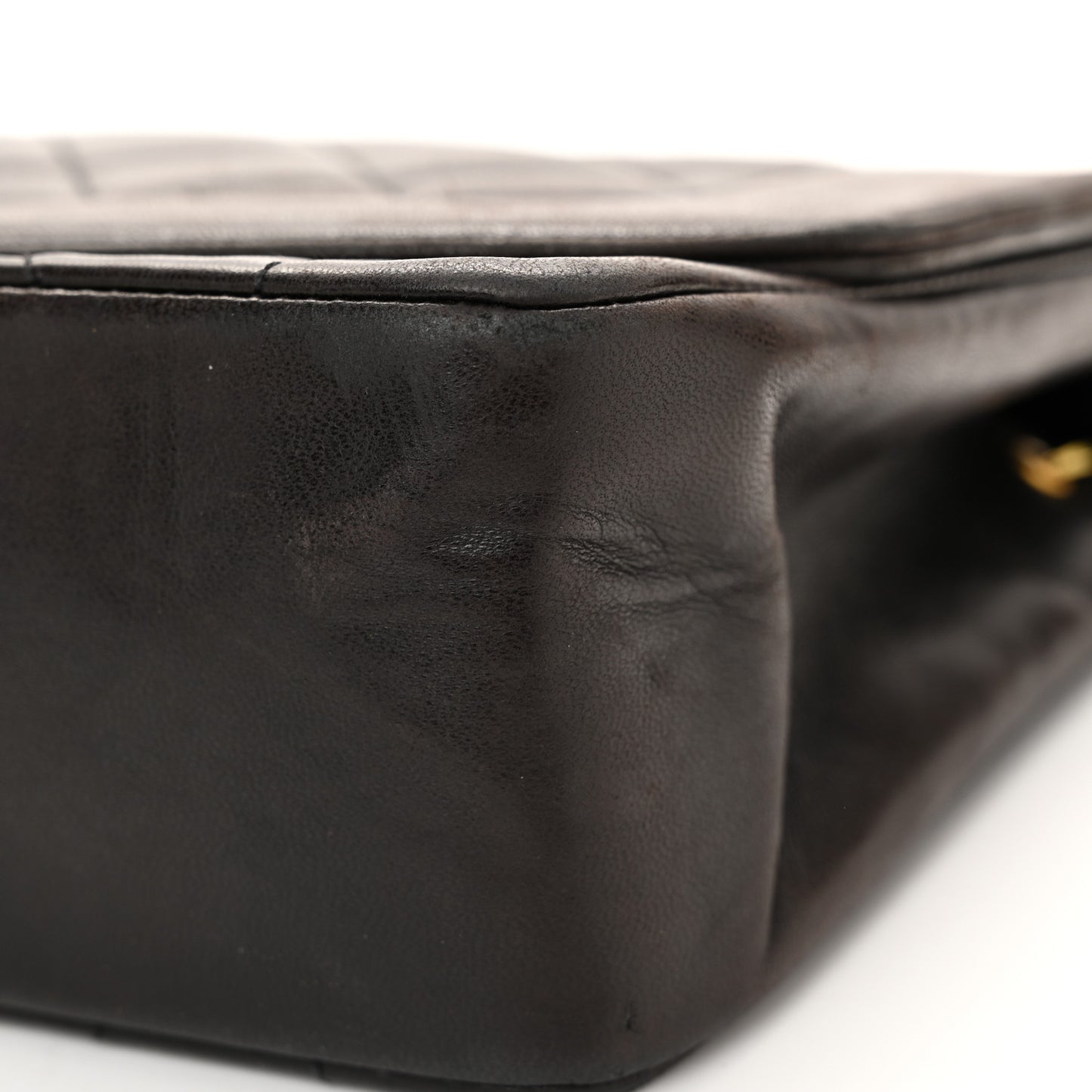 Lambskin Quilted Medium Single Flap Black