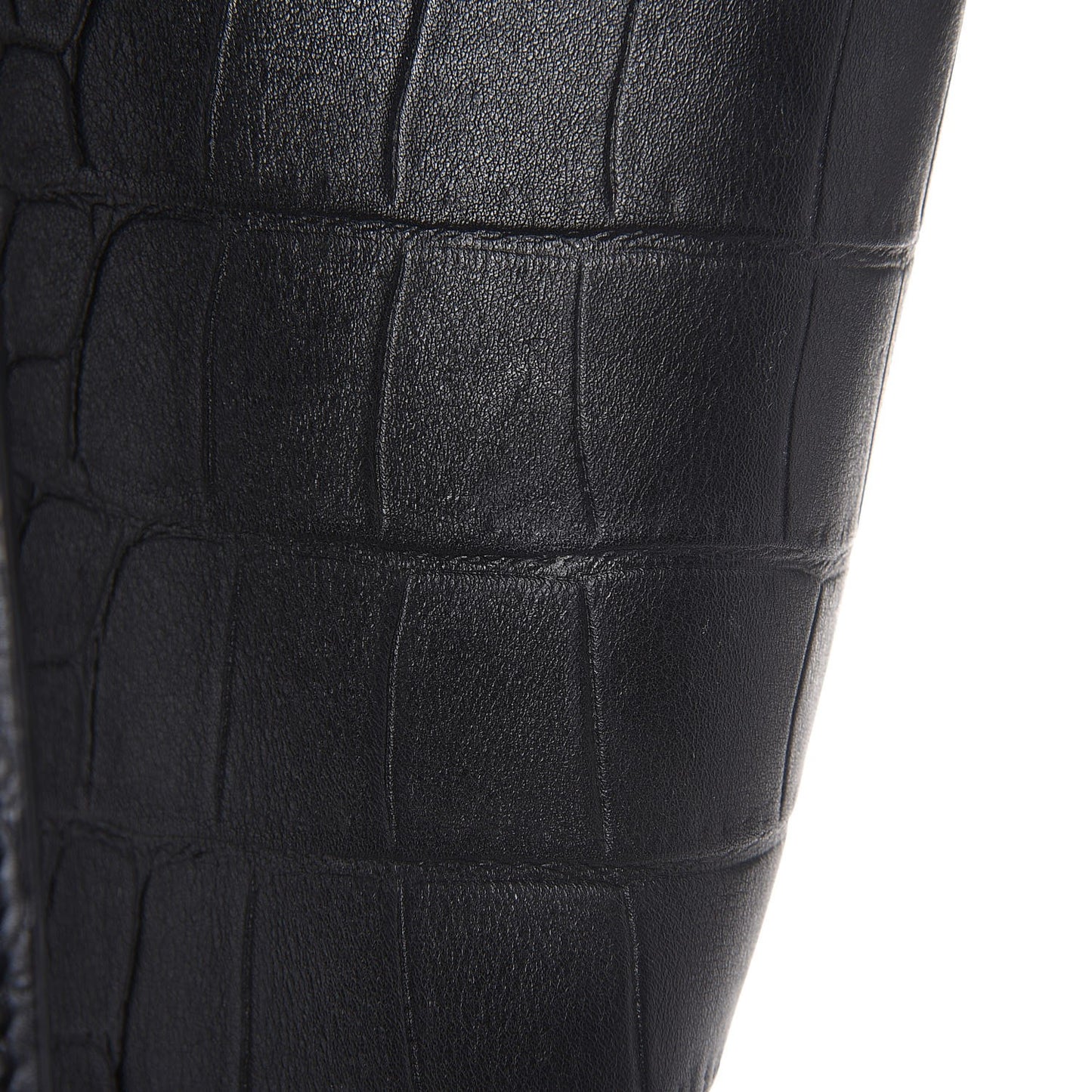 Crocodile Embossed Calfskin Medium Phantom Luggage Black