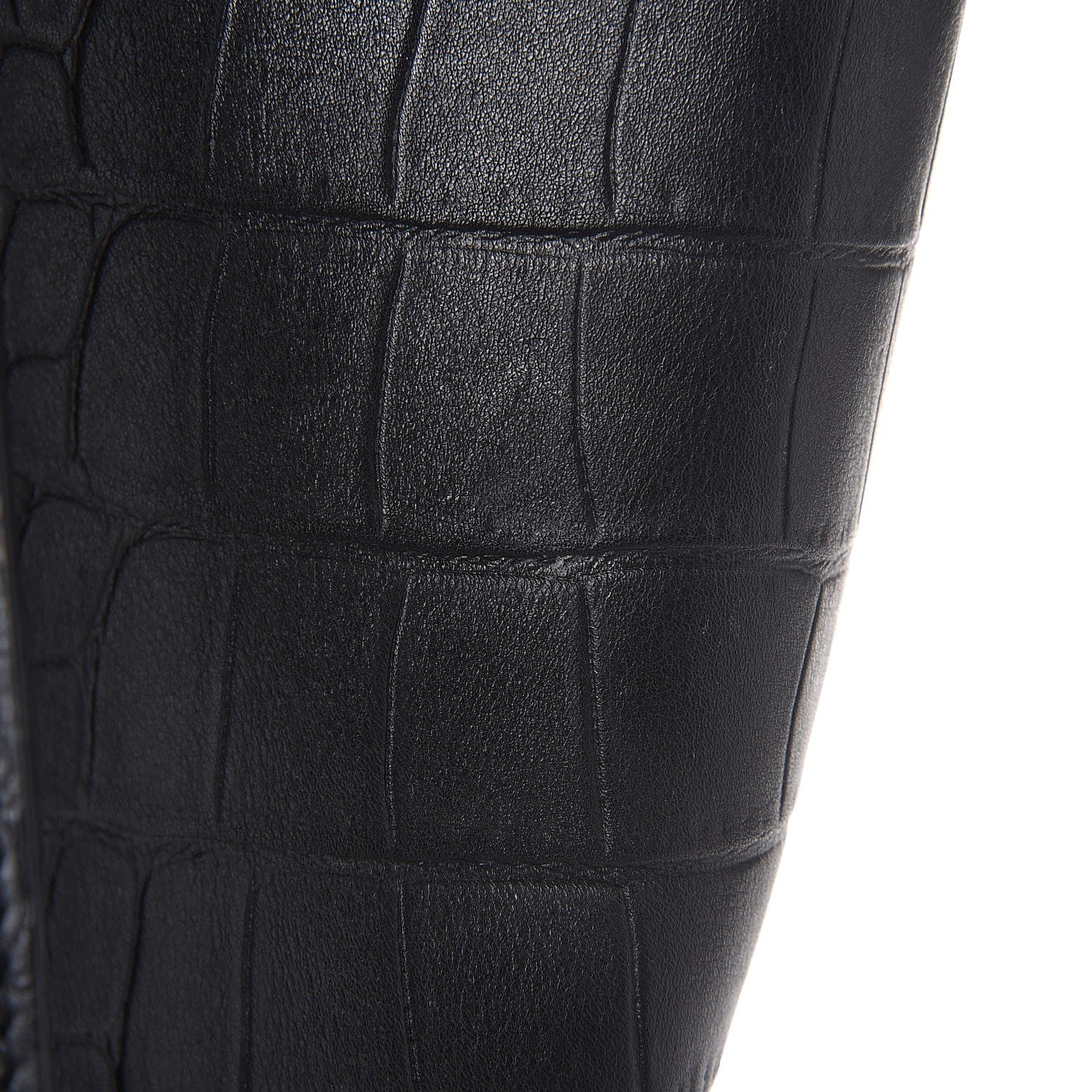 Celine Crocodile Embossed Calfskin Medium Phantom Luggage Black 10 of 10