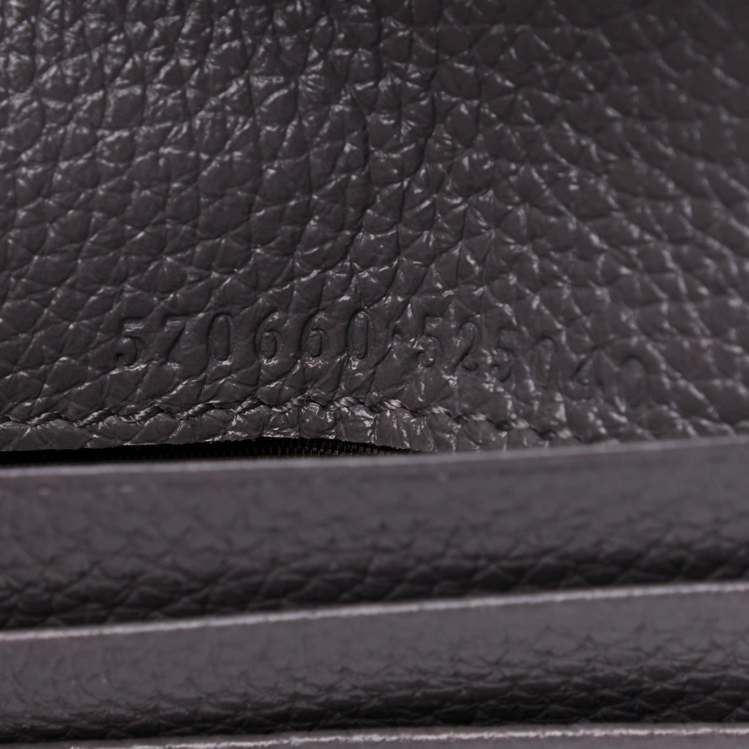 Gucci Grainy Calfskin Zumi Chain Card Case Wallet Dusty Grey 8 of 9