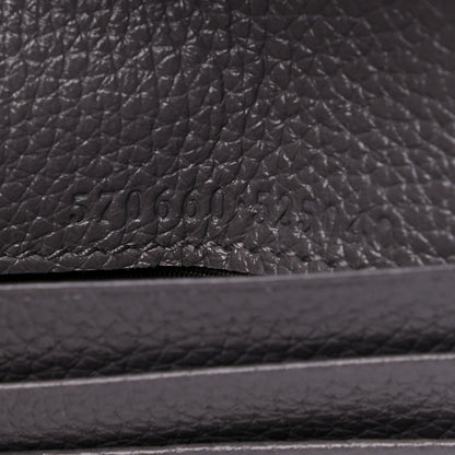 Gucci Grainy Calfskin Zumi Chain Card Case Wallet Dusty Grey 8 of 9