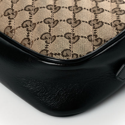 Gucci Monogram Matelasse Diagonal Small GG Marmont Chain Shoulder Bag Beige Black 11 of 11
