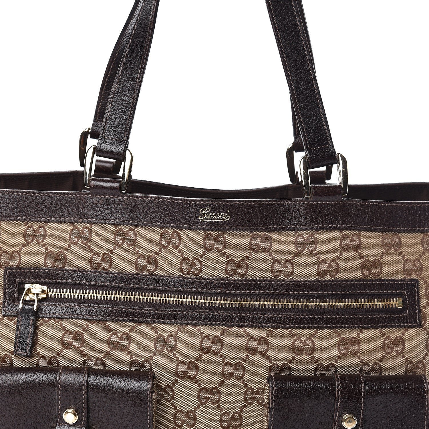 Gucci Monogram Abbey D Ring Tote Dark Brown 8 of 11