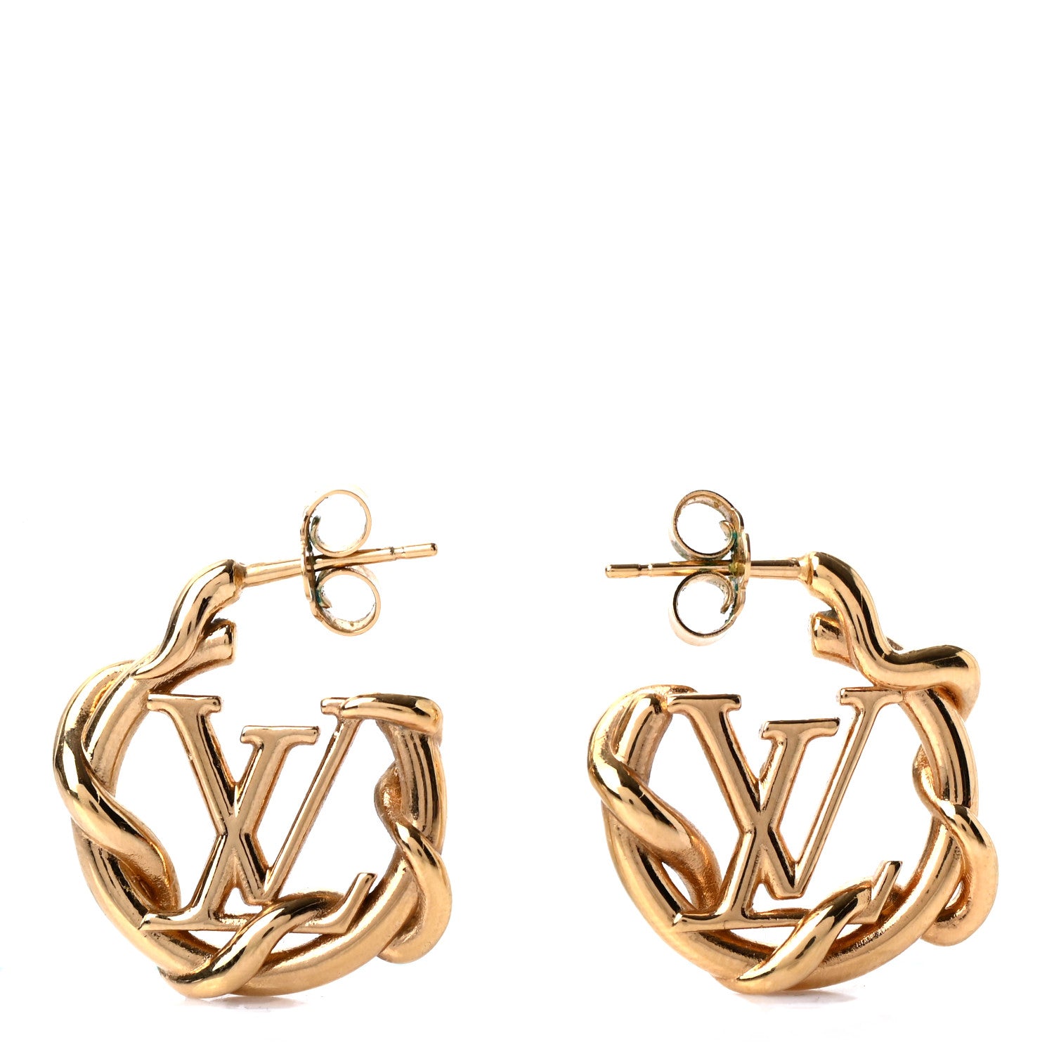Louis Vuitton Garden Louise Hoop Earrings Gold 1 of 5
