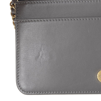 Chanel Caviar Quilted Boy Wallet On Chain WOC Grey 12 of 16