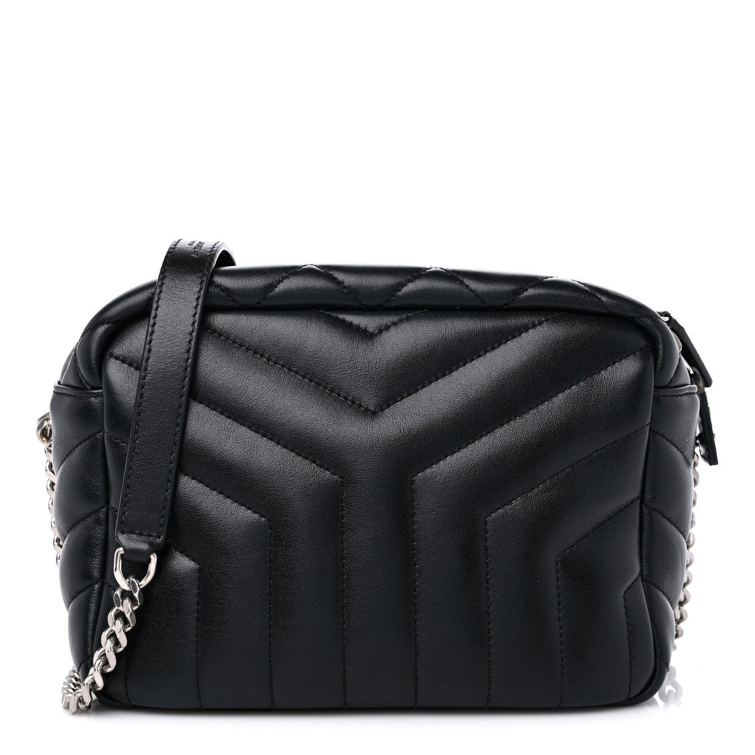Saint Laurent Calfskin Y Quilted Monogram Small Loulou Bowling Bag Black 1 of 11
