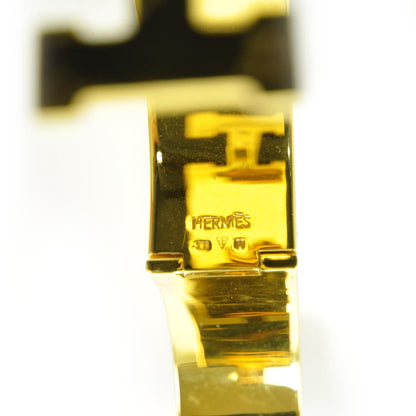Hermes Enamel Clic Clac H Bracelet Wide Black Gold 6 of 7