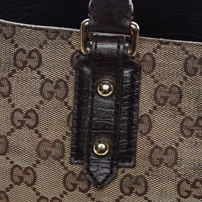 Gucci Monogram Medium Hasler Tote Dark Brown 20 of 24