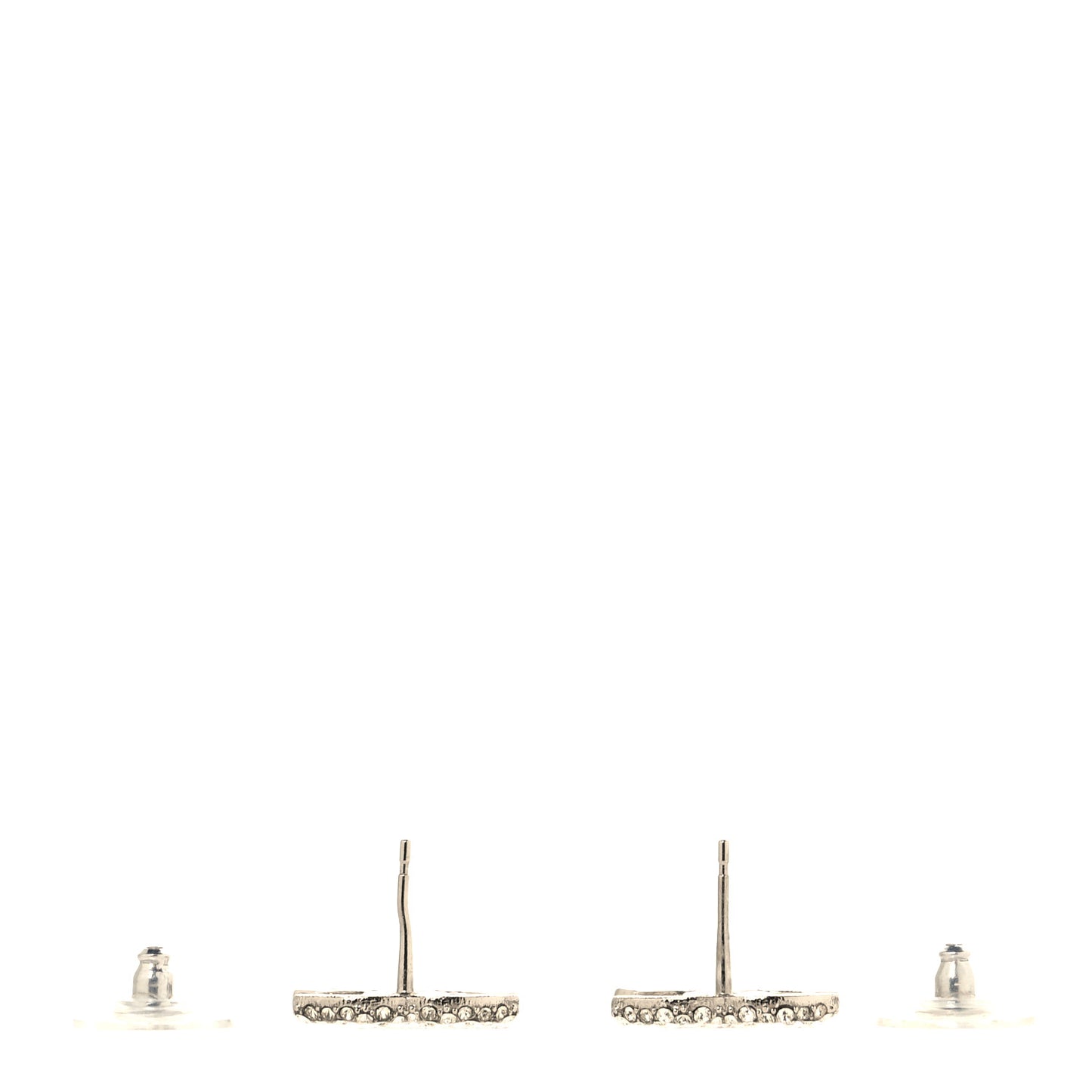 Crystal CC Earrings Silver