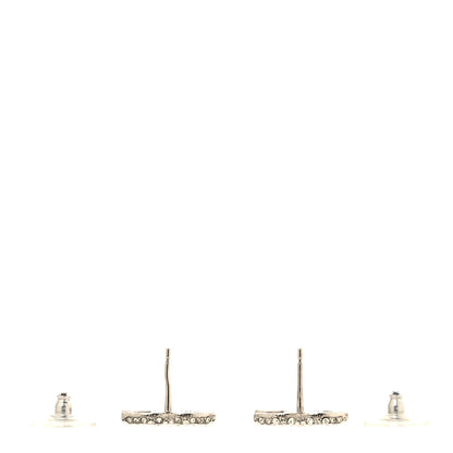 Chanel Crystal CC Earrings Silver 3 of 4