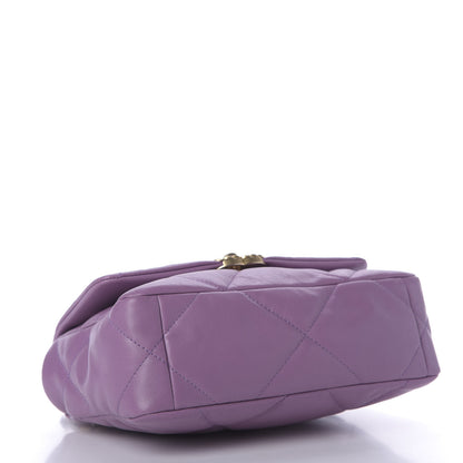 Chanel Goatskin Quilted Medium 19 Flap Violet Purple 4 of 9