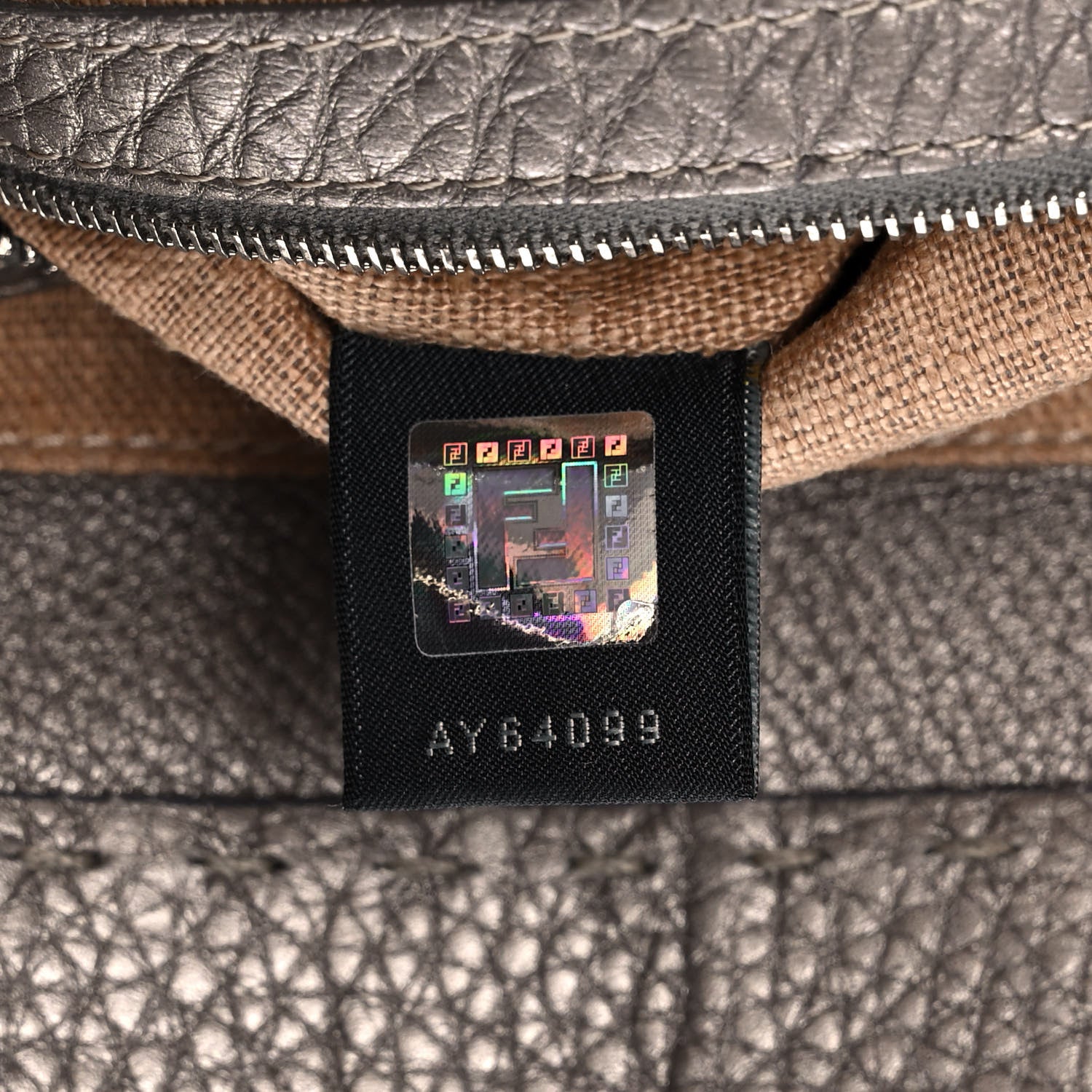 Fendi Cuoio Romano Selleria Small Villa Borghese Tote Peltro 7 of 10
