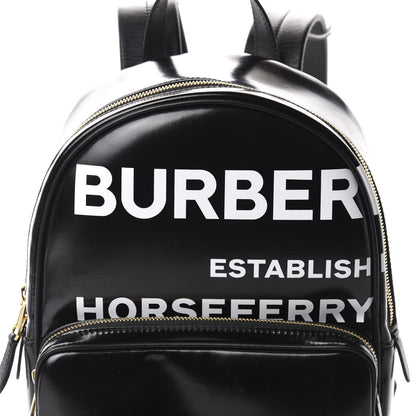 Burberry Coated Canvas Horseferry Print Backpack Black 9 of 9