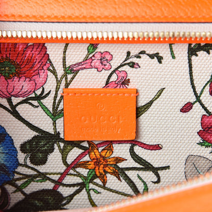 Gucci Canvas Medium Flora Tote White Multicolor Orange Fluo 6 of 9