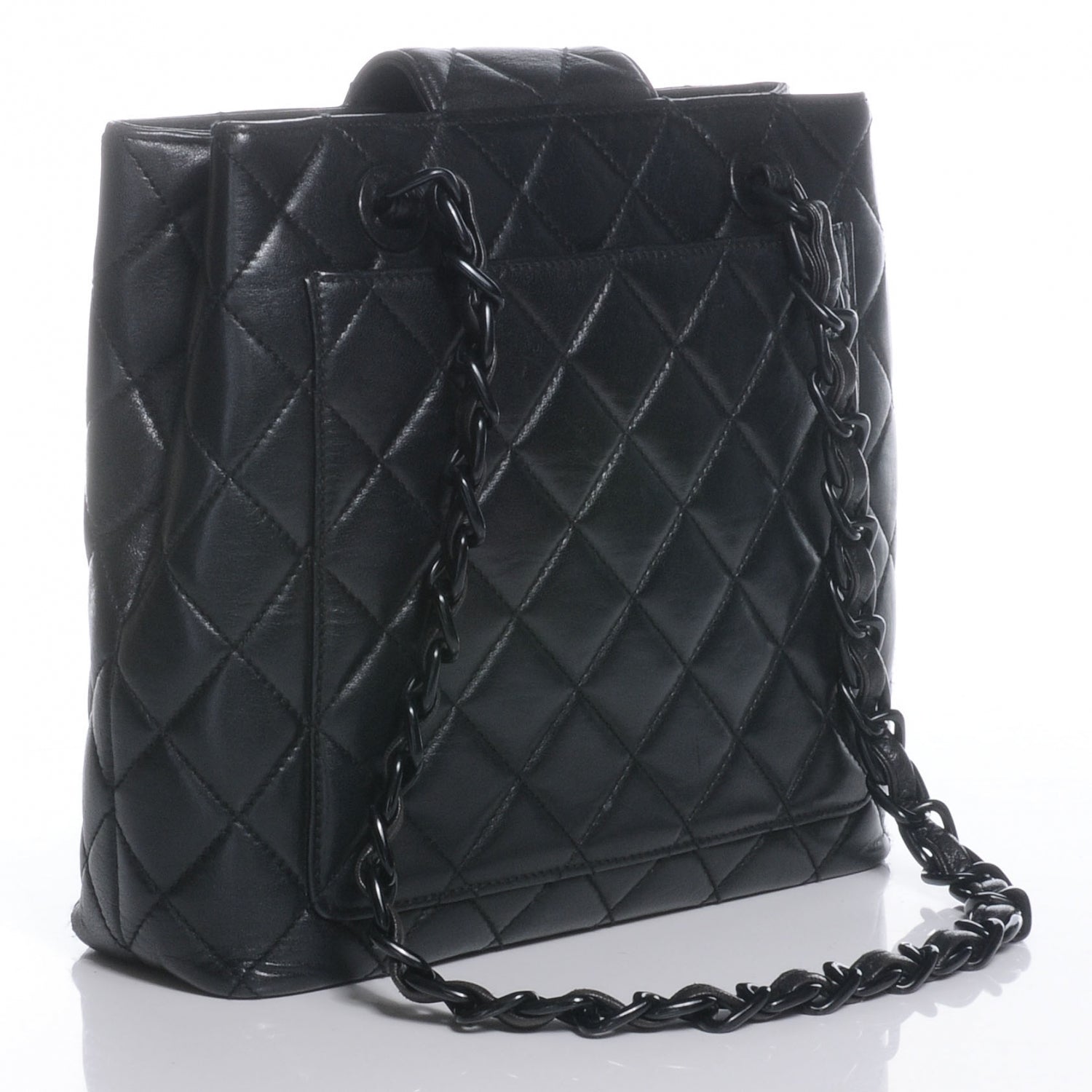 Chanel Lambskin Shoulder Bag w Resin Chain Black 3 of 8