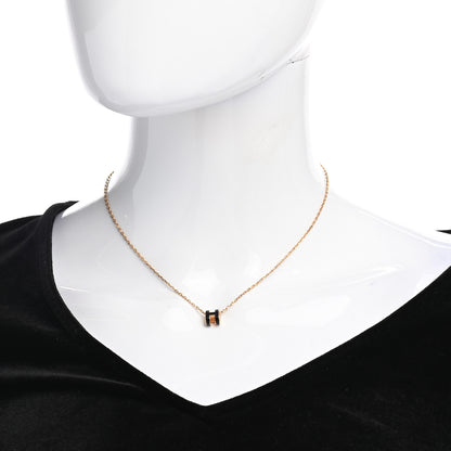 Hermes Lacquered Gold Mini Pop H Pendant Necklace Black 2 of 8