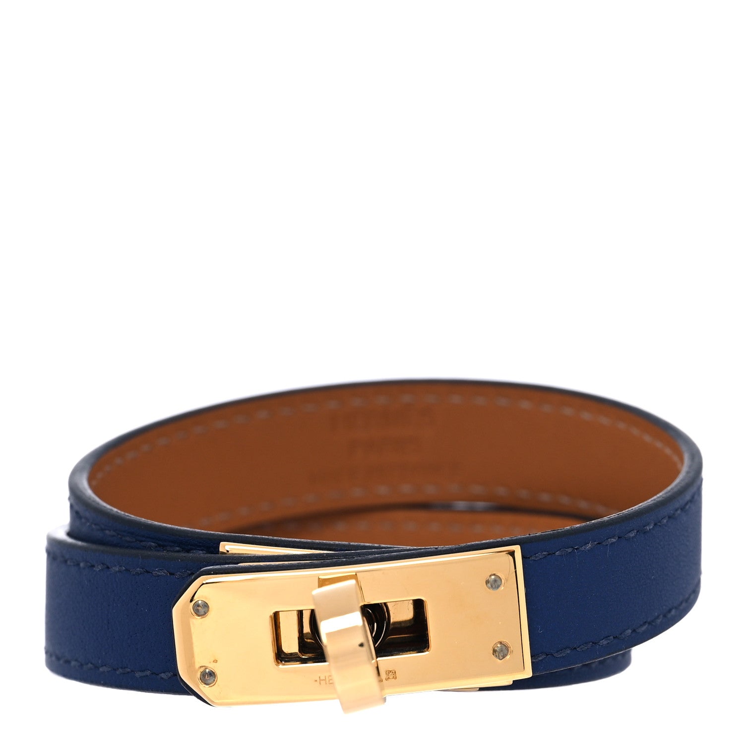 Hermes Swift Kelly Double Tour Bracelet T3 Bleu Saphir 1 of 5