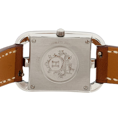 Hermes Stainless Steel Barenia 23mm Cape Cod Double Tour Quartz Watch Fauve 4 of 4