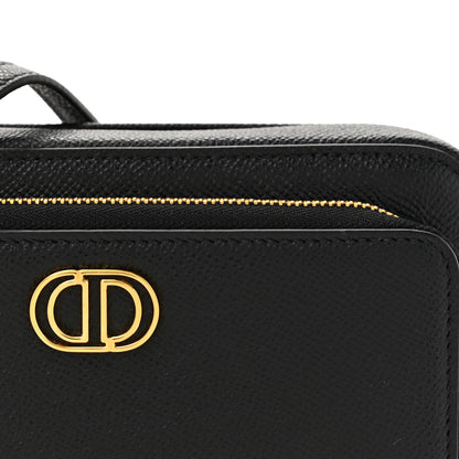 Christian Dior Grained Calfskin Caro Double Pouch Black 8 of 10