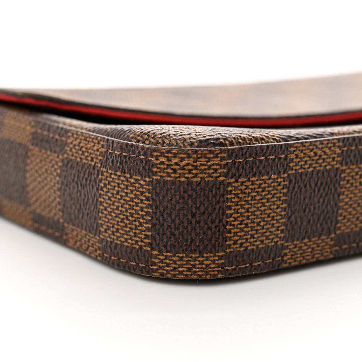 Louis Vuitton Damier Ebene Pochette Felicie Chain Wallet 10 of 13