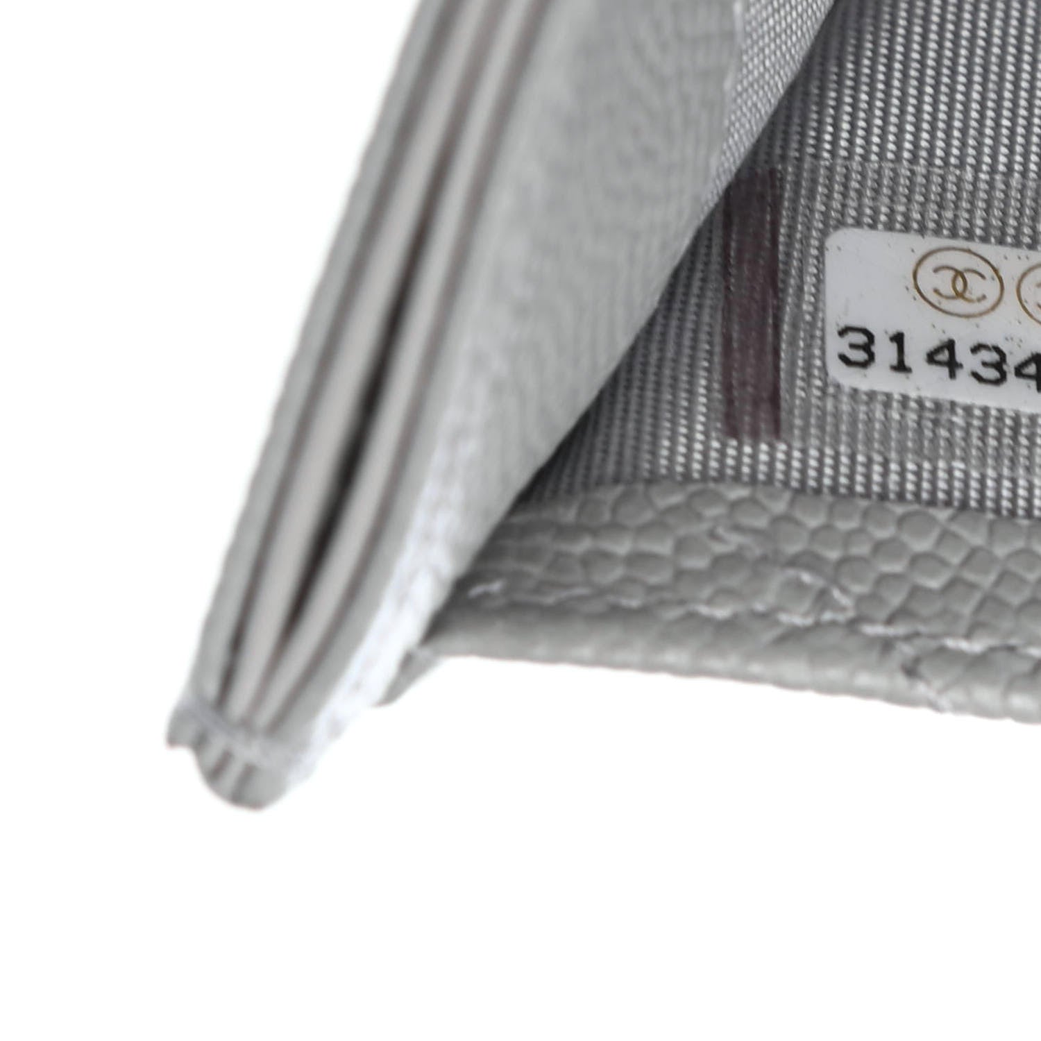 Chanel Caviar Quilted Card Holder Grey 7 of 8