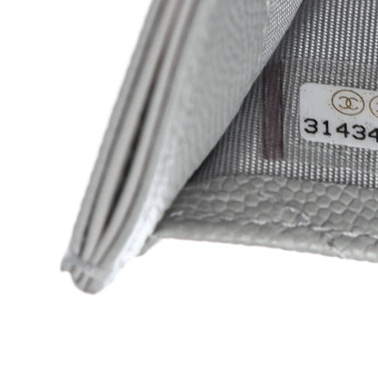 Chanel Caviar Quilted Card Holder Grey 7 of 8