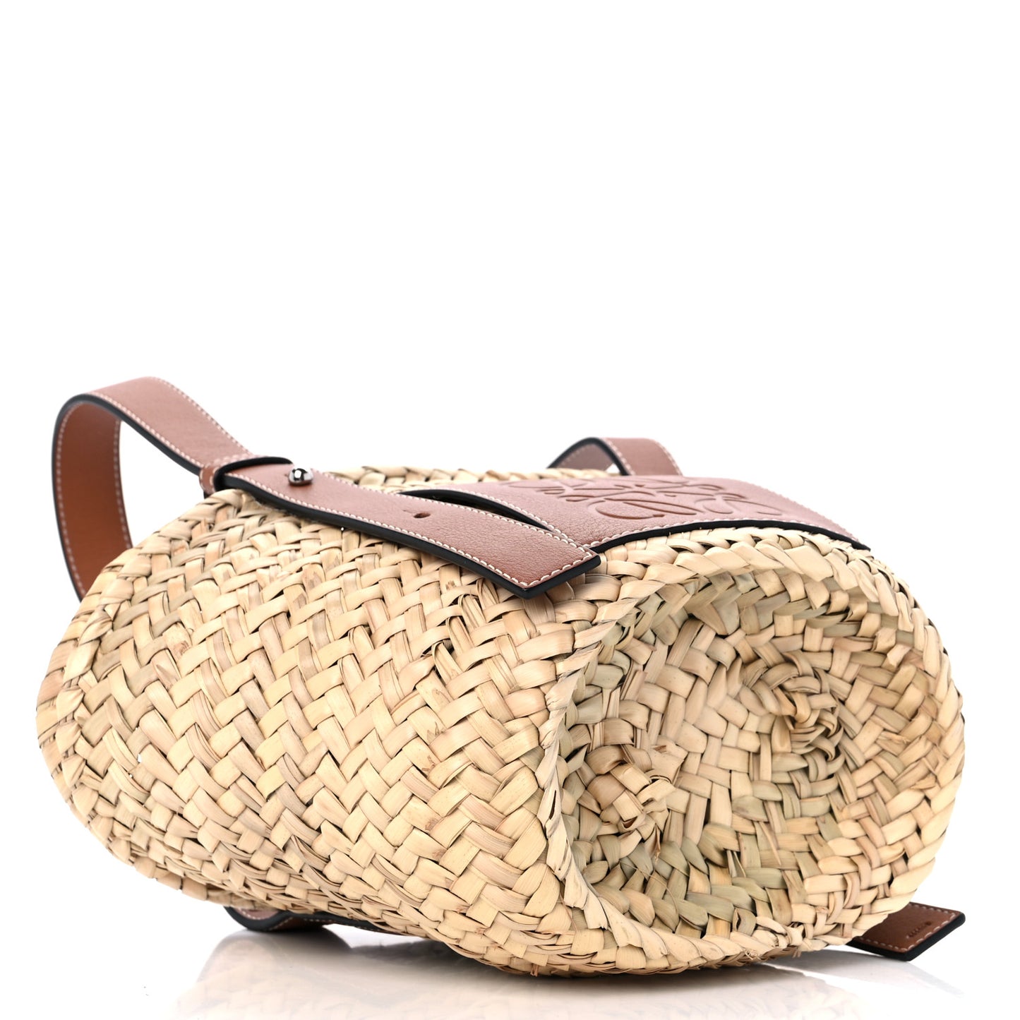 Raffia Small Basket Tote Bag Natural Tan