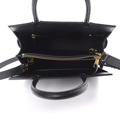 Burberry Grainy Calfskin Mini Two Handle Title Bag Black 5 of 9